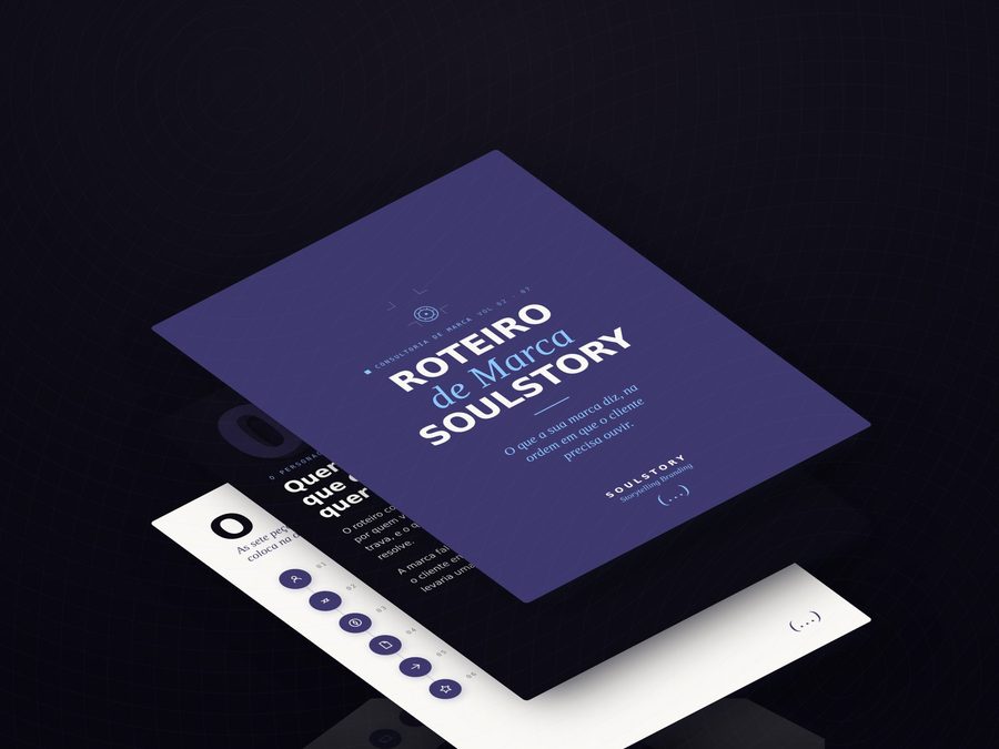 Mockup do entregável: Roteiro de Marca Soulstory